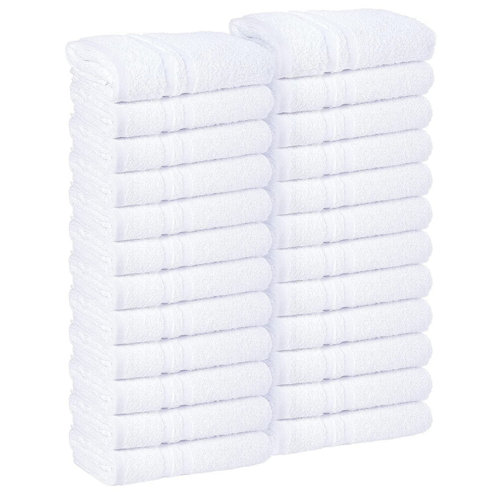 STF Linen Hand Towels (Pack of 24) White Economy Towels Salon Towels - 100% Cotton Spa Towels - 16 x 27 Inches Highly Absorbable  Facial Towels Gym To-image-OPC-PGGBT2G-NEW