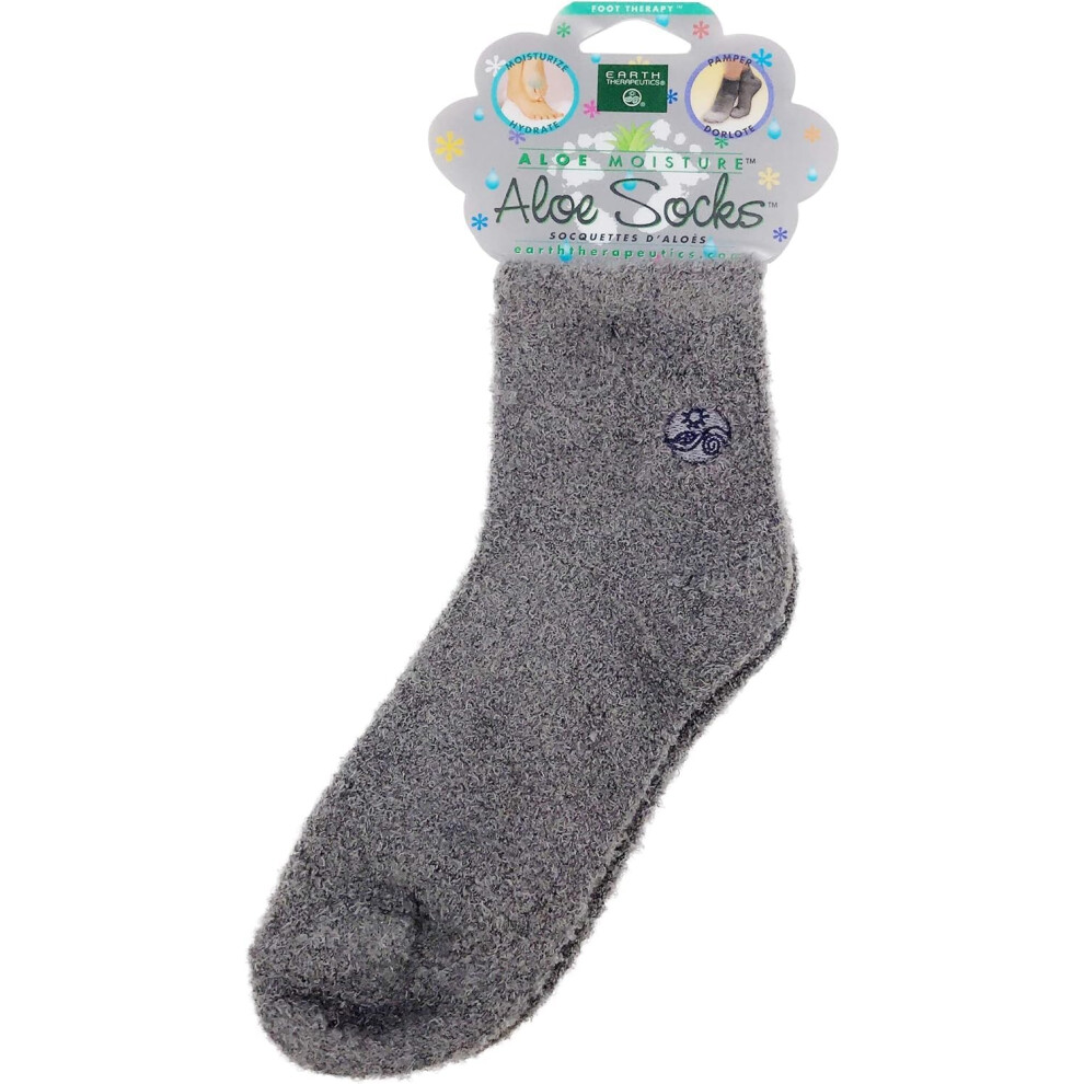 Earth Therapeutics Aloe Vera Socks - Infused With Natural Aloe Vera & Vitamin E - Helps Dry Feet Cracked Heels Calluses Rough Skin Dead Skin - Use