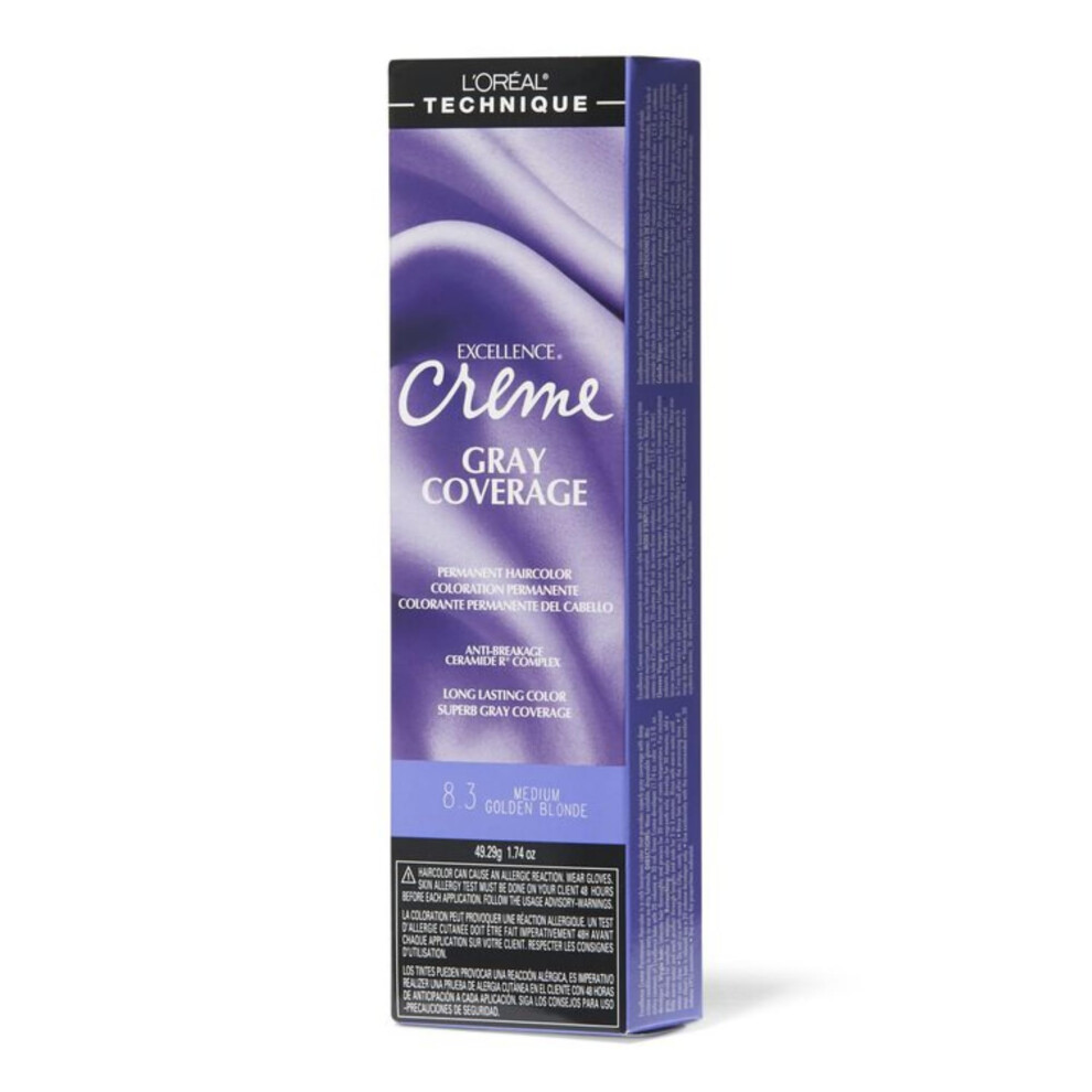 LâOrã©Al Technique Golden Loreal Excellence Creme Color #8.3 Medium Blonde 1.74Oz (6 Pack)