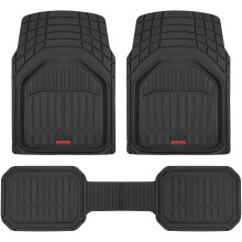 Motor Trend 943-BK FlexTough Defender autovloermatten - Next Generation Deep Dish Heavy Duty contourvoeringen voor auto SUV Truck & Van - Bescherming