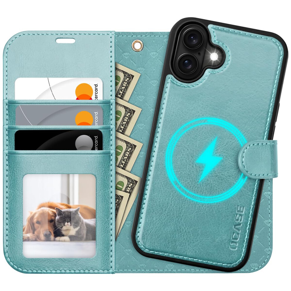 Ocase For Iphone 16 Case Detachable Wallet Case With Card Holder [2 In 1] Pu Leather Flip Folio Case With Rfid Blocking Stand Wrist Strap Shockproof 751242474455