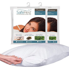 Pillow Protector - Pack of 2 - Standard Size Waterproof Pillow Cover - Zippered Pillow Encasement for College Dorm Room New Home First Apartment - C