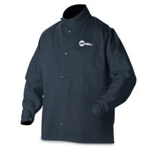 Miller Classic Cloth Jacket - 9oz Navy Cotton Welding Jacket XL - Everyday-Use Welder Jacket for Men & Women - Light-Duty Cloth Jackets for Welding -