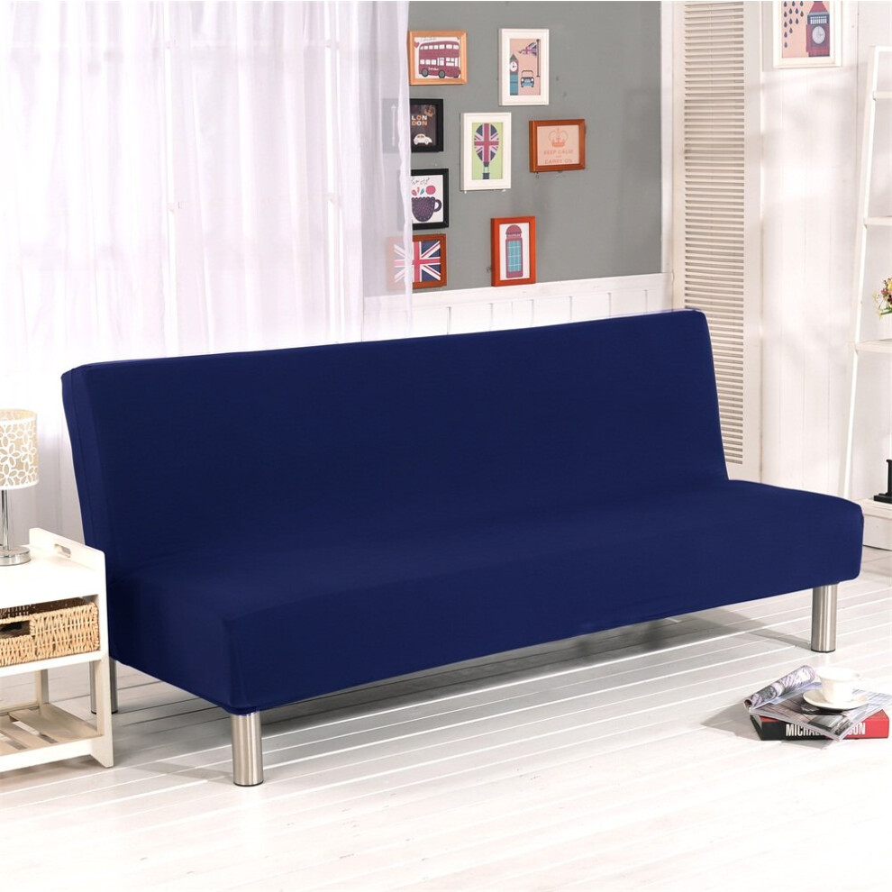 Etch Streton Slipon 3 Places Elastic Full Fulling Couch Coup De Canap S'adapte Au Canap Pliant Sans Accoudoirs De 80 """" X 50 """" En (Bleu Fonc)-image