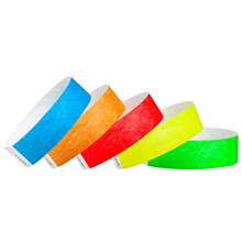 Bracelets Tyvek Wristco 5 Color Variety Pack pour les vnements - 10 000 comptes - Bracelets en papier rsistant aux larmes confortables