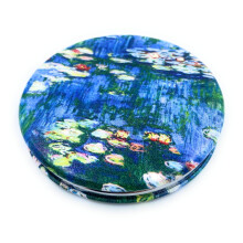 Aeisage kompakt tkr kicsi lnyoknak kzi tkr sszecsukhat pu bor virgos tkr kompakt Claude Monet tavirzsa Egyedi ajndk novrnek tmro 2,7
