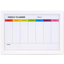 Ugentlig t?r sletningsplade til v?g [17in x 12in] Ugentlig tavleplanl?gger og magnetisk kalender - Dage of the Week White Board for tidsplan Dail