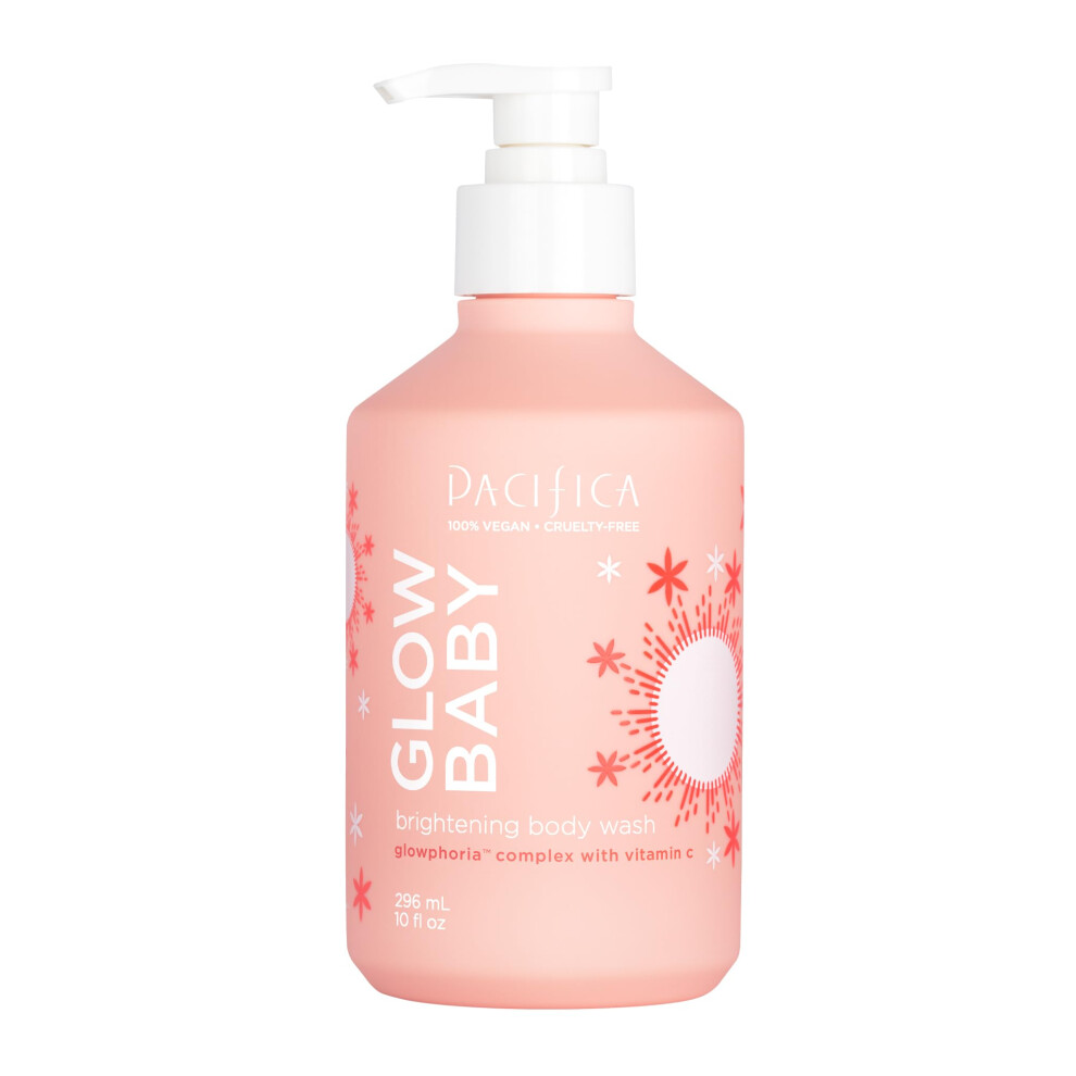 Pacifica Body Wash - Beauty Glow Baby Brightening Body Bath & Shower Gel  w/Vitamin C  Niacinamide  Kakadu Plum for Hydrated Glowing Skin  Clean Vegan