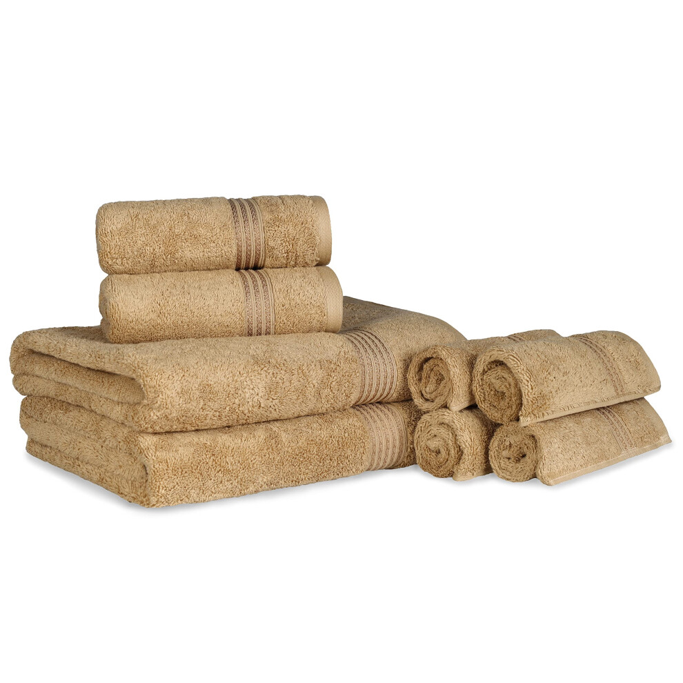 Ensemble de serviettes en coton égyptien de qualité supérieure, 8 pièces, serviettes assorties pour la maison, la salle de bain, les invités, les