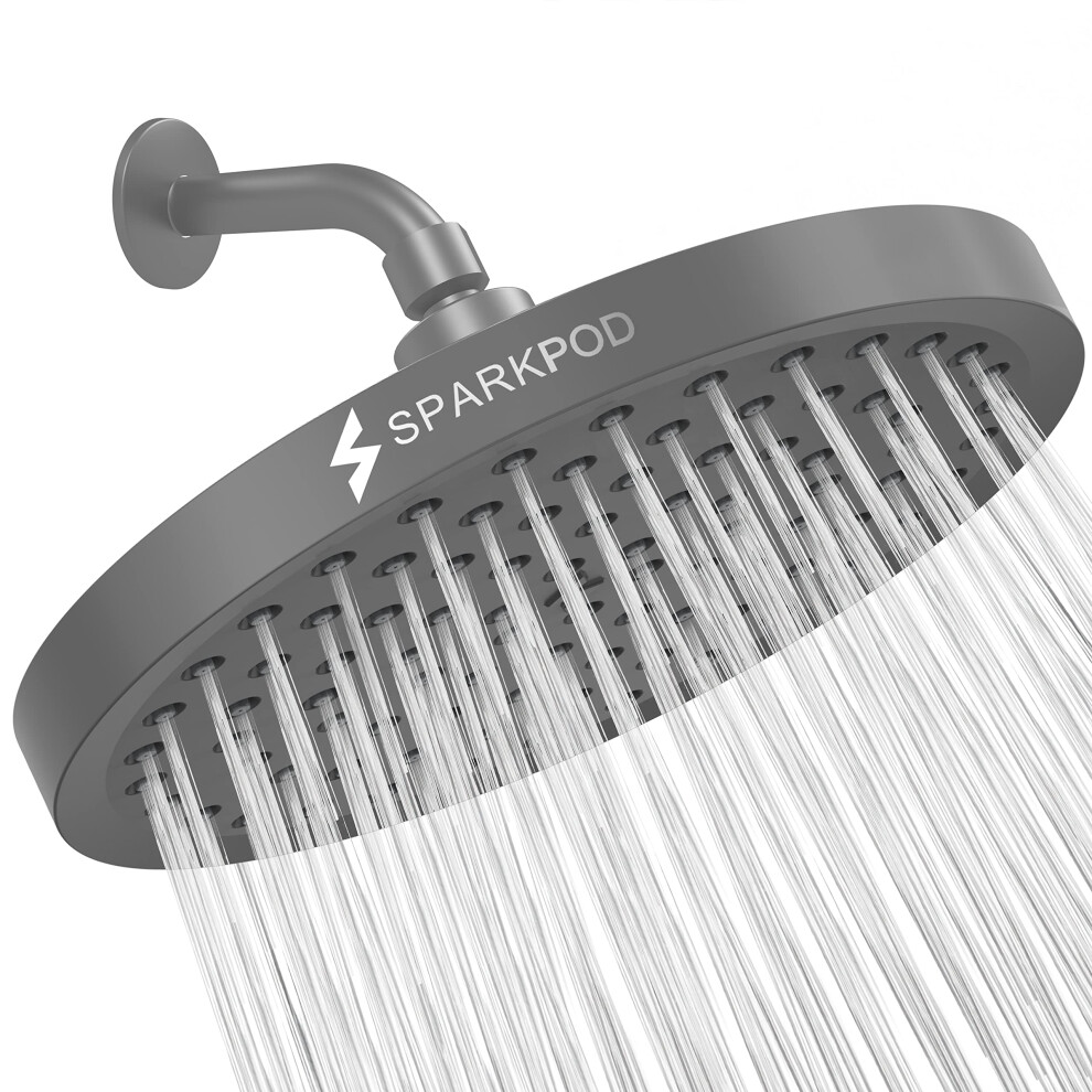 Sparkpod Shower Head - High Pressure Rain - Premium Quality Luxury Design - 1-Min Install - Easy Clean Adjustable Replacement For Your Bathroom Shower 850043129714