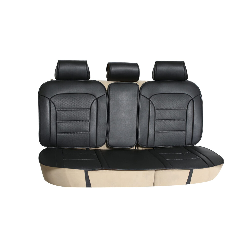 Fh Group Car Seat Cover Cushion - Rear Seat Covers For Cars Trucks Suv Faux Leather Car Seat Cushions Waterproof Car Seat Cover Cushion Universal F 842319161979