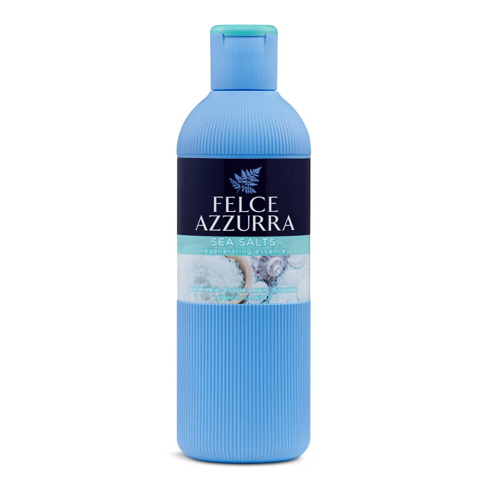 Felce Azzurra Sea Salt - Regenerating Essence Body Wash - New Rich And Velvety Formula - Envelops Your Skin With A Gentle And Light Lather - Features
