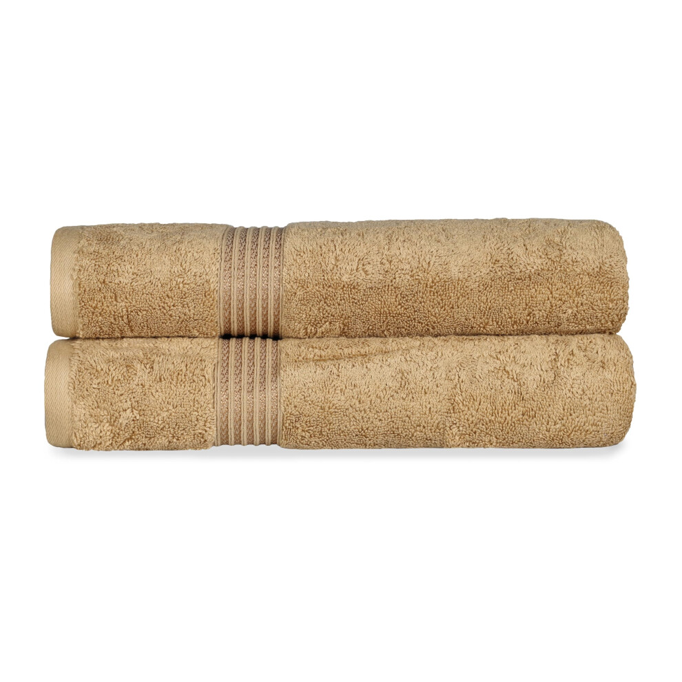 Ensemble de 2 serviettes de bain en coton égyptien de qualité supérieure, grandes serviettes pour adultes et enfants, pour le bain, la douche, la