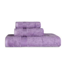 Ensemble de serviettes de 3 pieces en coton egyptien superieur serviettes de base pour la salle de bain decoration invitee appartement de douche
