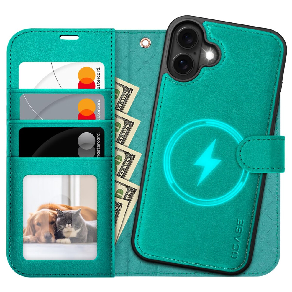 Ocase For Iphone 16 Case Detachable Wallet Case With Card Holder [2 In 1] Pu Leather Flip Folio Case With Rfid Blocking Stand Wrist Strap Shockproof 751242474554