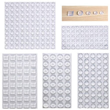 Cabinet Door Bumpers Clear Self Adhesive Noise Dampening Bumper Pads 272Pcs Silicone Rubber Bumpers for Drawers Picture Frames Cutting Board and Furni