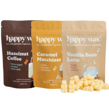 Happy Wax Coffee Mix Collection Duftende nat   rliche Sojawachsschmelzen     6 Unzen Duftwachsschmelzen insgesamt. Die Kollektion umfasst 2 Unzen Has