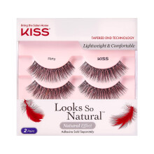 Ciglia finte KISS Looks So Natural, confezione doppia, leggere e comode, tecnologia con estremit    affusolate, riutilizzabili, cruelty-free, adatt