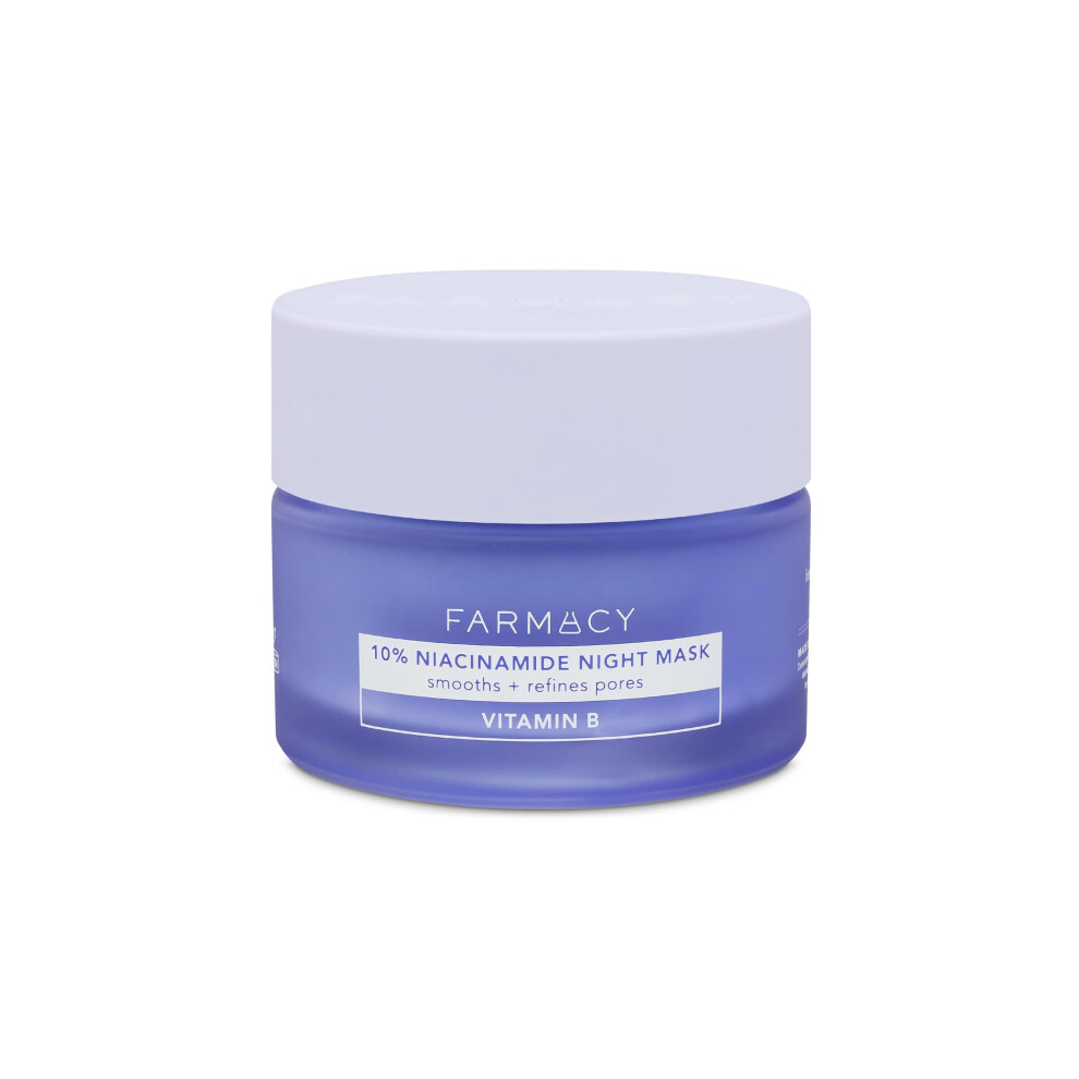 Apotheek Farmacy Niacinamide Overnight Face Mask - Pore Refining Facial Mask With 10% Niacinamide - Replenishes Moisture Barrier With 3% Panthenol + Blueberry