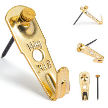 30 lb Bilderaufhnger (30er Set) Professionelle Bilderaufhngerhaken mit Ngeln Premium-Bilderaufhnger fr Trockenbau Wand-Bilderhaken aus Holz zum