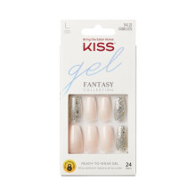 KISS Gel Fantasy hasznlatra ksz rnyomhat/ragaszthat zsels krm Style Friends hossz hosszsg zsels krm kszlet 24 mega tapad fllel, rz