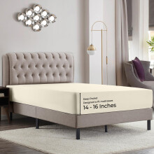 Empyrean hoeslaken op volledige grootte Ultrazachte microvezel 110 GSM Hoeslaken met diepe zakken Alleen vochtafvoerend Past 14 tot 16 inch Krimp- en