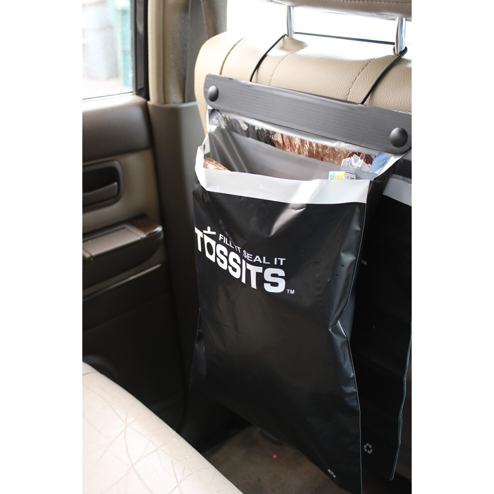 Tossits Disposable Car Garbage Bags (1 Set Of 7 Car Trash Bag) - Leakproof Smellproof Car Garbage Can - Large Car Waste Bag - Car Trash Bag Can Hang 611355582440
