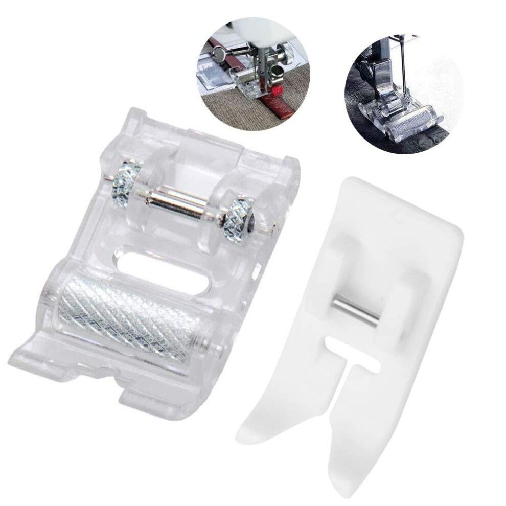 Cesusme 2 St?Ck Rollenn?Hmaschinen-N?Hf??E Plus Antihaftbeschichteter Zickzack-Teflon-N?Hmaschinen-N?Hfu? ? Passend F?R Singer, Brother, Babylock-image