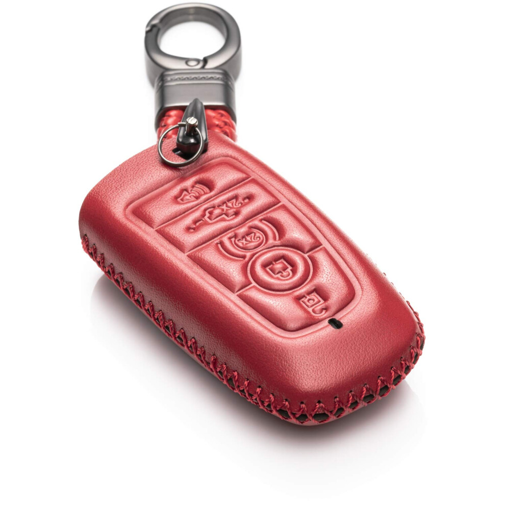 Vitodeco Leren Smart Key Fob-Hoesje Compatibel Met Ford Escape 2023 Bronco 2023 Explorer 2023 Edge 2023 Expedition 2023 F-150 Mustang 2023 F15-image