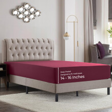 Empyrean hoeslaken op ware grootte Ultrazachte microvezel 110 GSM Hoeslaken met diepe zakken Alleen vochtafvoerend Past 14 tot 16 inch Krimp- en verv