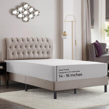 Empyrean King Hoeslaken Ultrazachte microvezel 110 GSM Diepe zak Hoeslaken Alleen vochtafvoerend Past 14 tot 16 inch Krimp- en lichtbestendig Hoekban