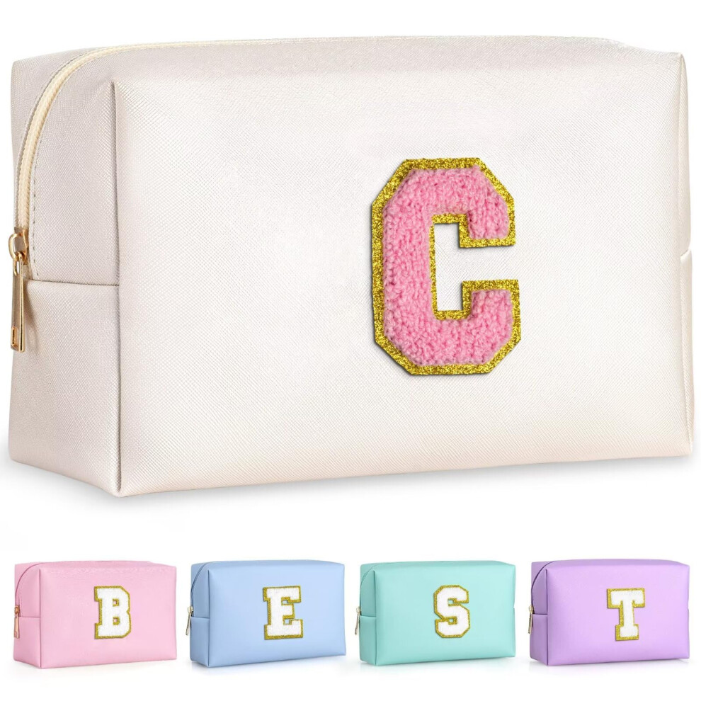 Topeast Pink Gifts For Friends Female Mom Cute Makeup Bag Small Cosmetic Bag Travel Toiletry Bag Personalized Birthday Gift For Women Girl Preppy T