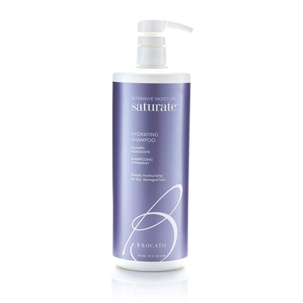 Brocato Saturate Daily Hair Shampoo: Intensive Moisture Hydrating Shampoo For Dry Damaged Hair - Moisturizing Formula Safe For Color Treated Hair - C