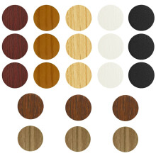 VIWIEU PVC-Abdeckkappen, selbstklebende Schraubenloch-Aufkleber, 378 Stck, fr Wand, Vinyl, Holz, Mbel, Reparatur, 7 Farben, wasserdichte Kunststof