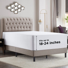 Empyrean Extra Deep Queen Fitted Sheet Only Deep Pocket Fits 18 to 24 Inch Fitted Sheet Queen Deep Pocket Soft Microfiber 110 GSM Deep Pocket Queen