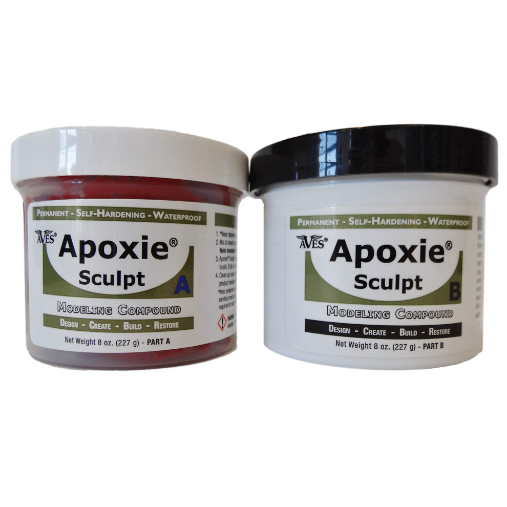 Aves Apoxie Sculpt - 2 Part Modeling Compound (A & B) - 1 Pound  Apoxie Sculpt for Sculpting  Modeling  Filling  Repairing  Simple to Use and Durable
