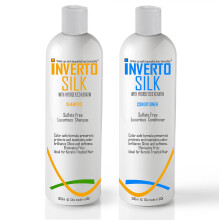 Keratine Shampoo Set Voor Kroeshaar, Beschadigd En Gekleurd Haar INVERTO SILK Luxe Sulfaatvrije Shampoo en Conditioner Twee Flessen Voordeelset 2 x 36