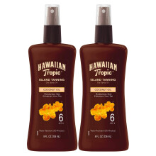 Hawaiian Tropic Huile Solaire Spray SPF 6, 240ml | Huile Hydratante, Protection Solaire