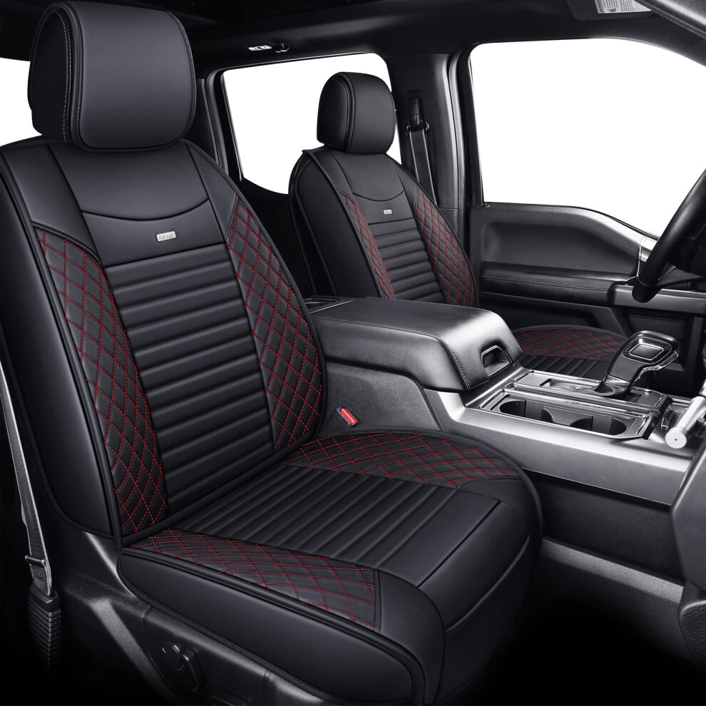Aierxuan Ford F-150 2009-2023 Truck Seat Covers Custom Fit 2017-2023 F250 F350 F450 Waterproof Leather Cushion For Truck Pickup Supercrew Cab Lariat 779584096395