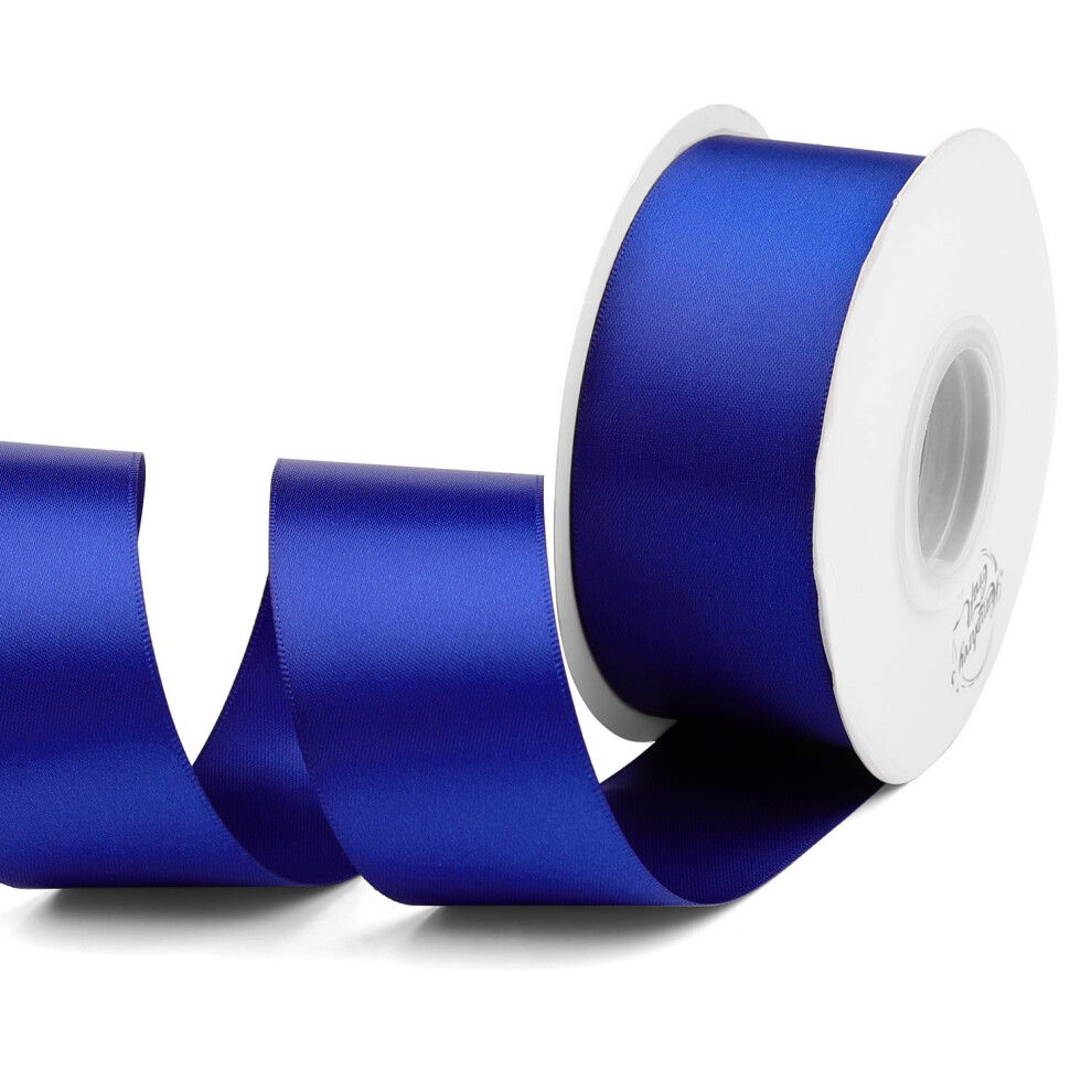 Nastro Di Raso Bifacciale Blu Cobalto Da 1-1/2 Pollici Di Humphrey's Craft - 25 Iarde, Variet Di Colori Per Lavori Artigianali, Confezioni Regal-image