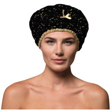 Wiederverwendbare Duschhaube & Badehaube & geftterte, bergroe, wasserdichte Duschhauben, gro, fr alle Haarlngen geeignet, mit PEVA-Futter und e