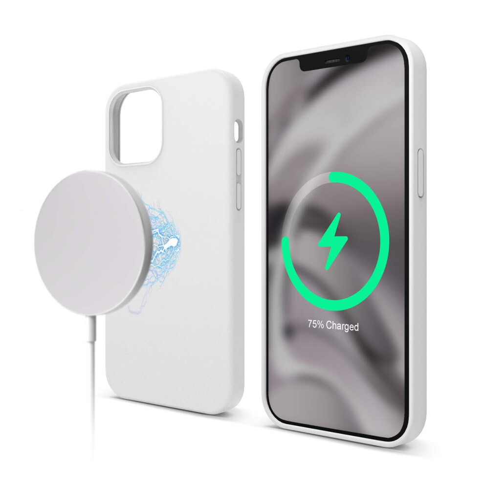 Elago Magnetic Silicone Case Compatible With Magsafe Compatible With Iphone 12 And Compatible With Iphone 12 Pro 6.1 Inch - Built-In Magnets Compatib 8809667650168
