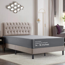 Empyrean hoeslaken op ware grootte Ultrazachte microvezel 110 GSM Hoeslaken met diepe zakken Alleen vochtafvoerend Past 14 tot 16 inch Krimp- en lich