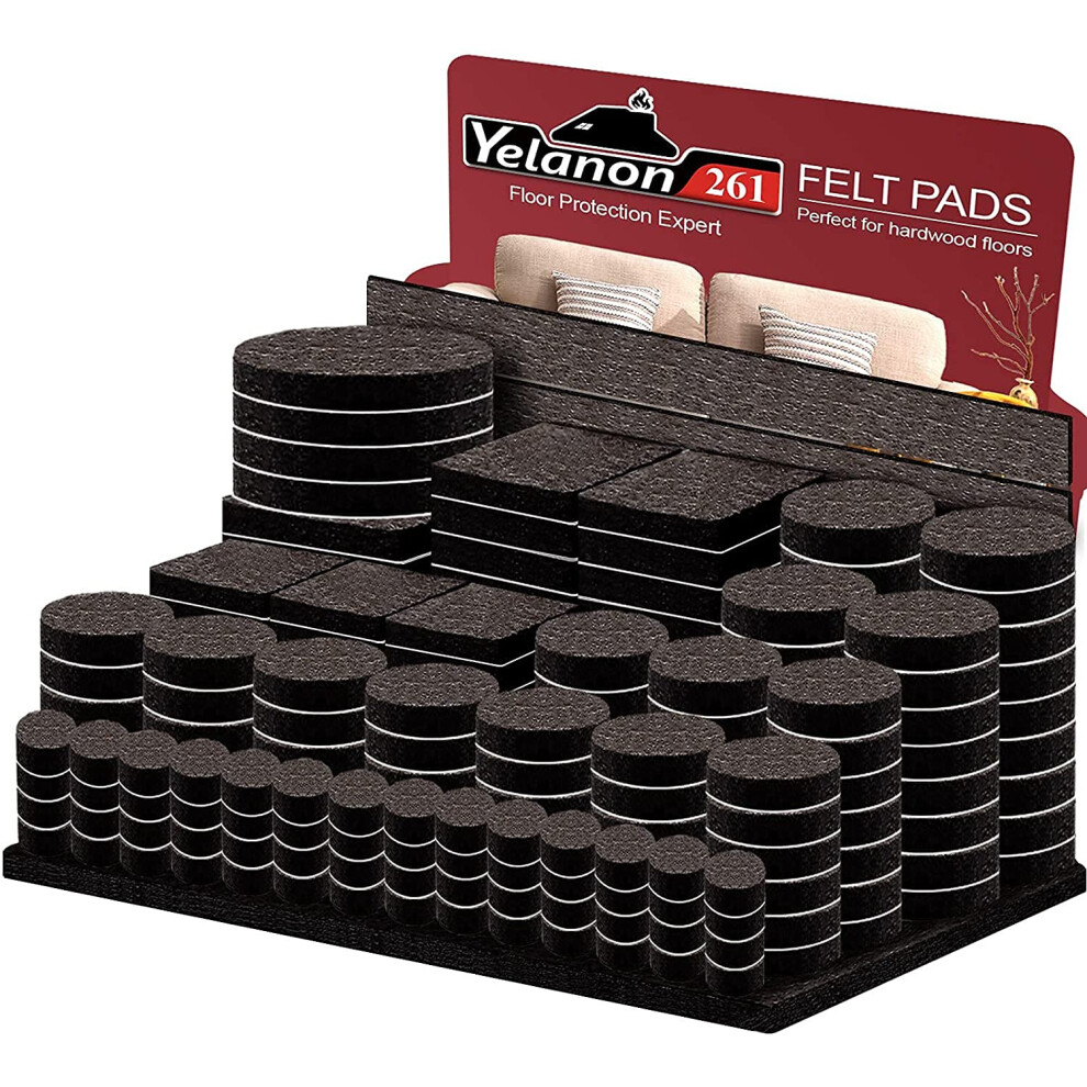 Felt Furniture Pads -261 Pcs Furniture Pads Hardwoods Floors Self Adhesive Cuttable Felt Chair Pads Anti Scratch Floor Protectors For Furniture Feet 728370142815