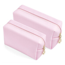 Sohynca 2pcc set PU Leather Cosmetic Bag for Women Minimalism Makeup Bag for Daily Use Portable Storage Purse Small Neat Cosmetic Pouch Water-resistan