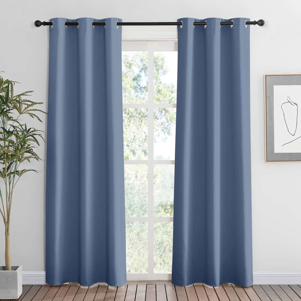 RYB HOME Living Room Curtains 84 inches 2 Panel Set  Lights & Draft Block Thermal Insulated Drapes Room Darkening Privcay Window Treatment for Bedroom-image-OPC-PFNSXRF-NEW