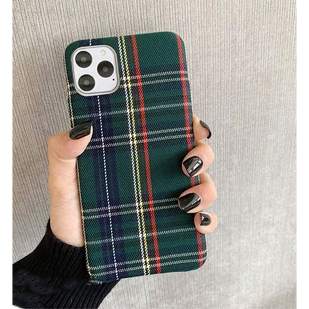 Custodia Per Telefono A Quadri, Custodia In Tessuto Di Flanella Per Iphone 16/15/14/13/12/11 Pro Max Plus Mini Se 2020 X Xs Max Xr Peluche Scozzese Tartan Griglia A Righe Copertura Per Telefono (Per-image