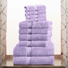 Superior Egyptian Cotton Pile 10 Piece Towel Set  Includes 2 Bath  4 Hand  4 Face Towels/Washcloths  Ultra Soft Luxury Towels  Thick Plush Essentials