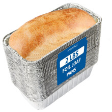 EHOMEA2Z Multifunktionel engangsaluminium Loaf Pander 2lb (50 pakke) til bagning og opbevaring - Varmebestandig disponible br?dbr?d Pan Ideal til