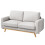 (Light Grey) 2-Seater Solid Wood Foot Corduroy Sofa 1